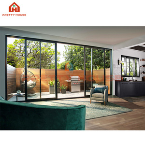 European style internal business sliding doors greenhouse soundproof sliding doors