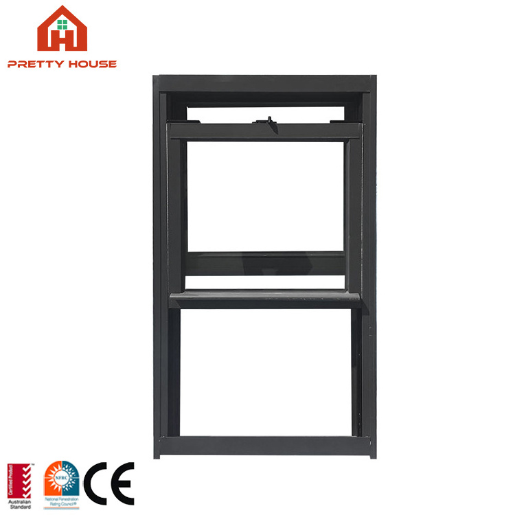 American Replacement Top Hung Sash Window Aluminum Exterior Vertical Sliding Double Single Hung Windows With Screen