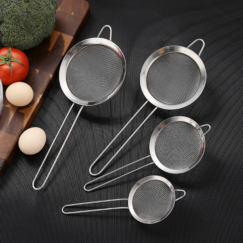 Kitchen Strainer Colander 304 Stainless Steel Mesh Colander Filter Spoon Mesh Stainless Steel Sieve Filter Spoon