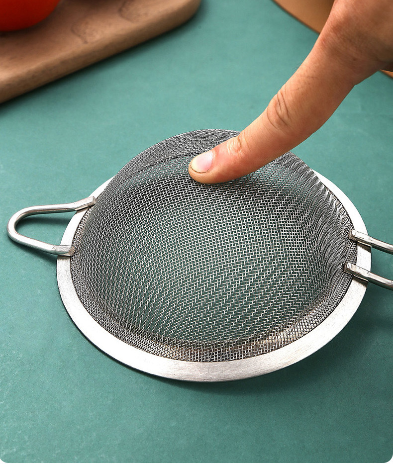 Kitchen Strainer Colander 304 Stainless Steel Mesh Colander Filter Spoon Mesh Stainless Steel Sieve Filter Spoon