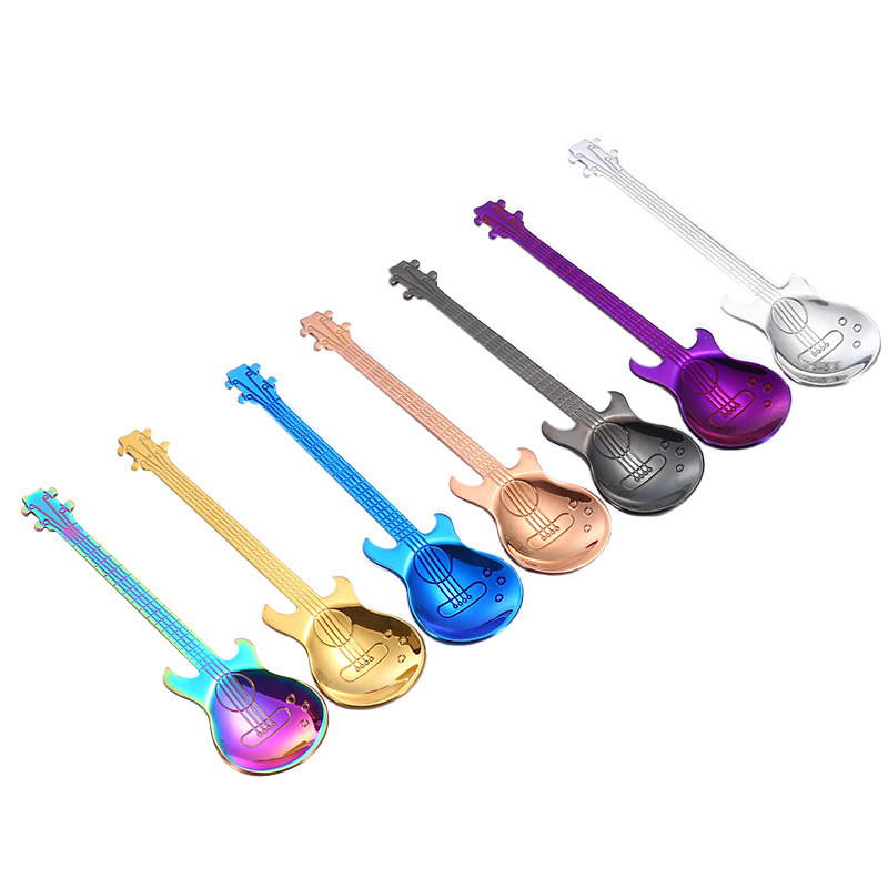 4Pcs Set Creative Royal Stainless Steel Spoons For Coffee Gold Plated Mini Coffee Stirring Teaspoon