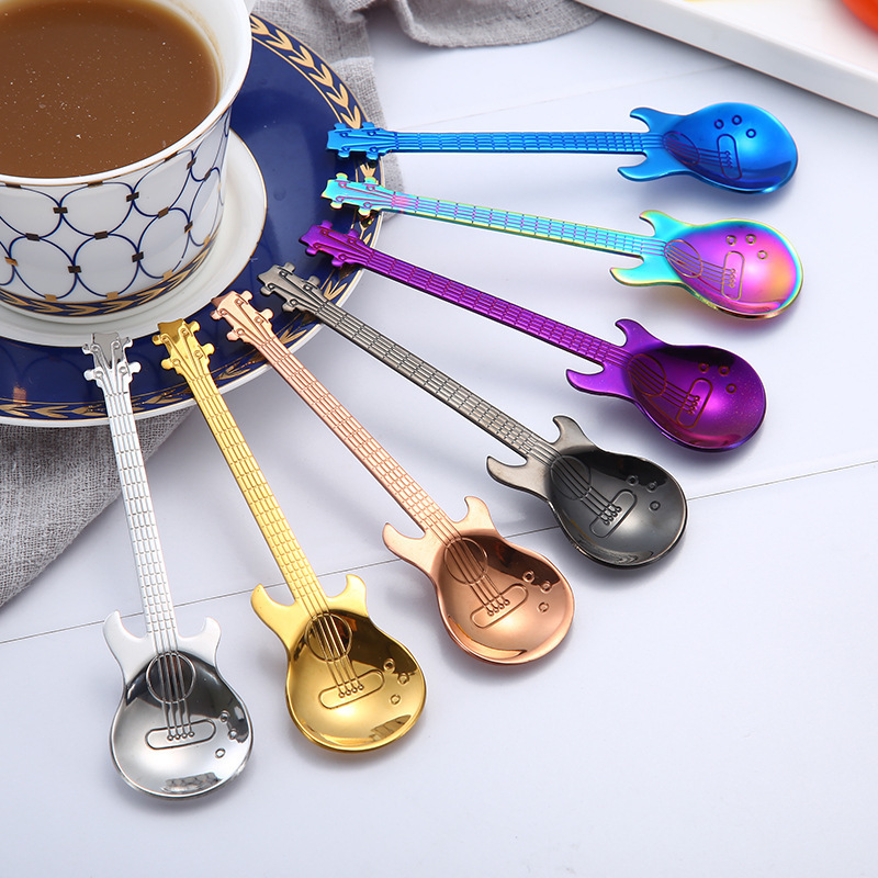 4Pcs Set Creative Royal Stainless Steel Spoons For Coffee Gold Plated Mini Coffee Stirring Teaspoon