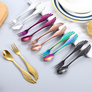 Stainless Steel Shell Shaped Ice Cream Spoon Teaspoons Coffee Spoons Sugar Dessert Spoons Stainless Steel