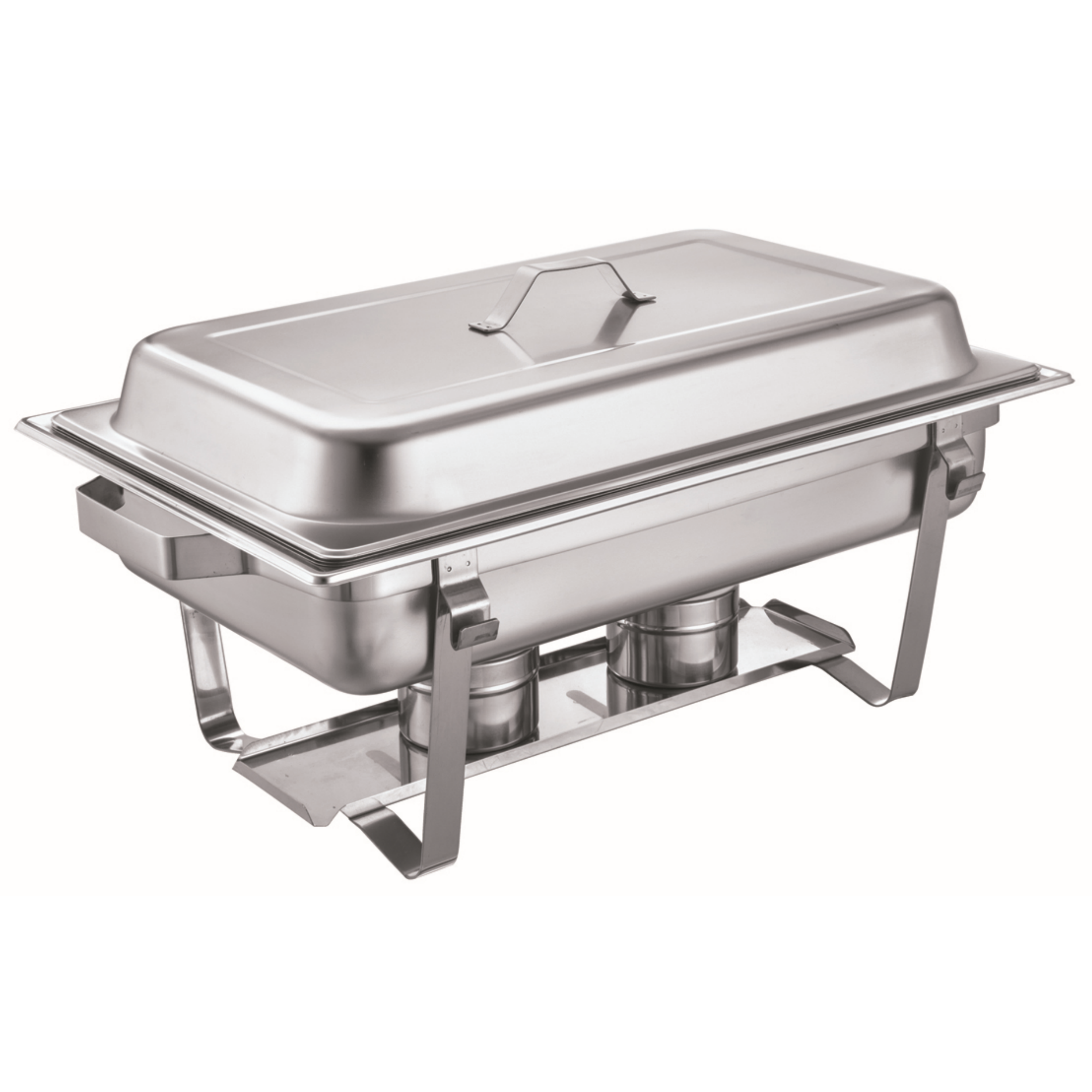 Buphex SS201 Chafer Hotel Equipment 433-2 Economy Chafing Dish 8L with GN1/2x2 Food warmer for Buffet, Party, Restaurant