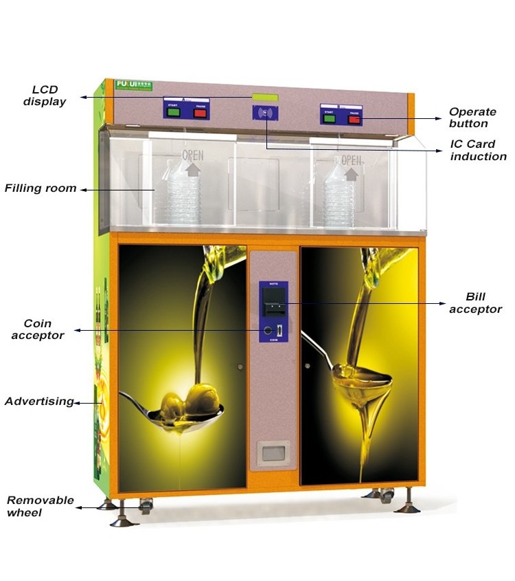 Four Outlets Peanut Olive Oil Vending Machine