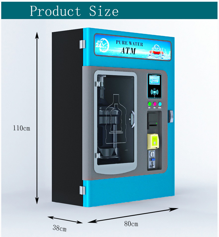 Android version ready to sell 3000 gallon wall mounted sale window water water vending machine