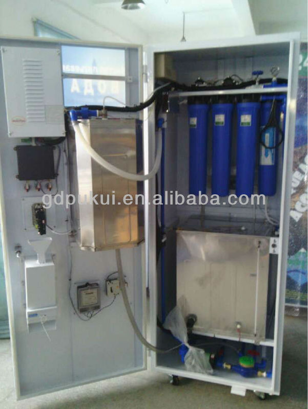 China Factory 24 hours automatic machines business 600 GPD drinking water vending machine sale purified water