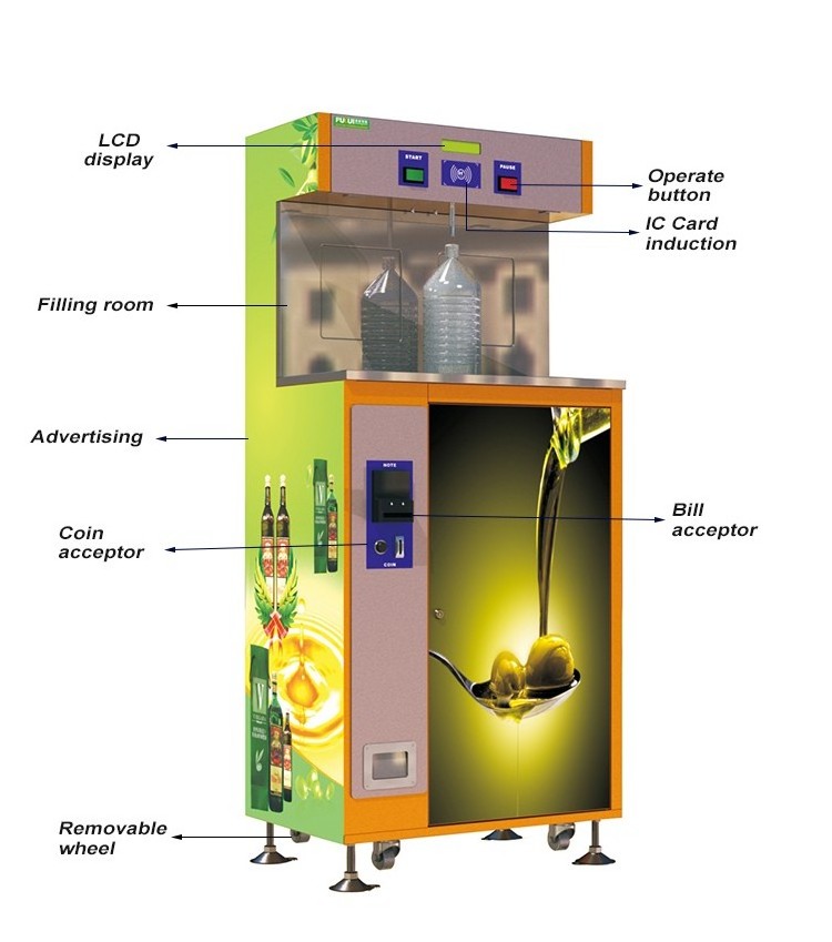 Four Outlets Peanut Olive Oil Vending Machine