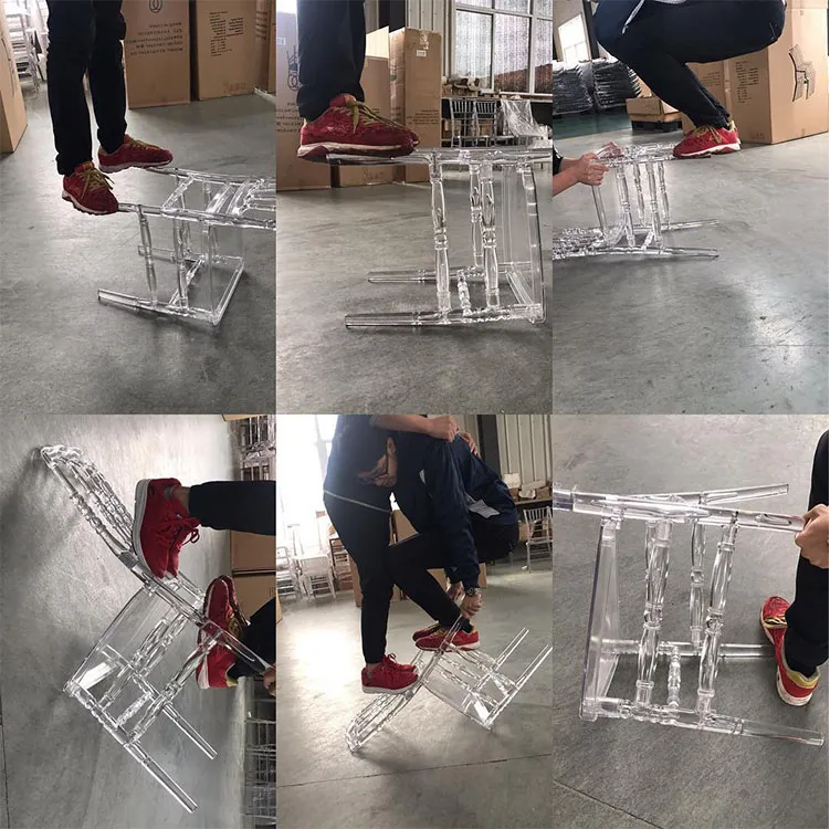 Hot sale Transparent Clear Resin Acrylic crystal resin acrylic banquet event wedding chiavari chavari chair