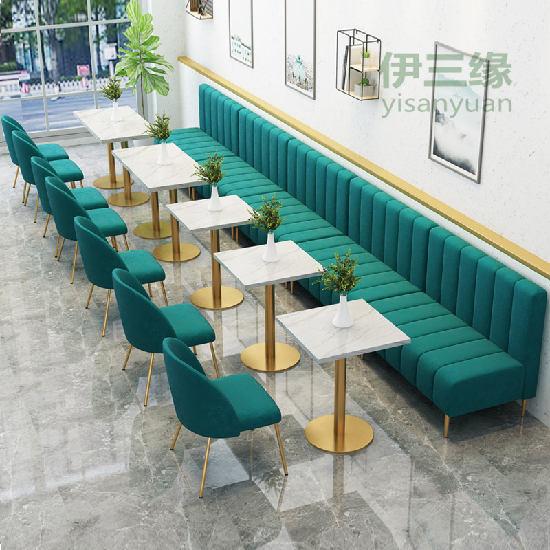 Restaurant booth seating Commercial use marble table restaurant chairs booth furniture