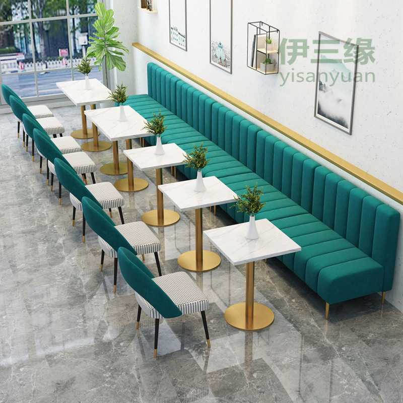 Restaurant booth seating Commercial use marble table restaurant chairs booth furniture