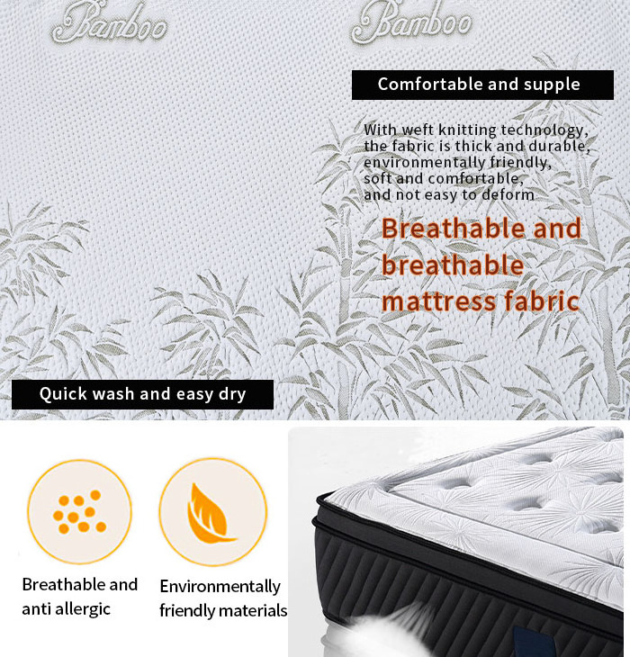 Home Textile Knitting Bamboo Fiber Mattress Fabric Jacquard Stretch Knitted Mattress Ticking Pillow Ticking Cool Fabric