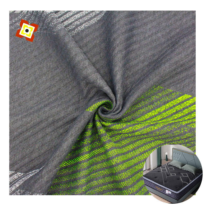 100% polyester double-sided jacquard knitted fabric for mattress decoration quilted knit fabric for mattress