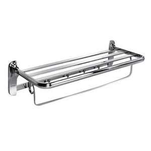 Bathroom accessories storage rack folding towel shelf stainless steel hook rack