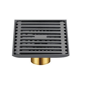 Black Grate Anti Odor Linear Balcony Toilet Modern Square Bathroom Drainage Ss Shower Covers Stainless Steel Floor Drain