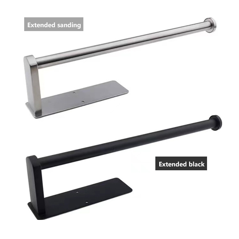 Paper Towel Holder Self-adhesive Wall-hanging Bathroom Towel Holder Single Rod Bathroom Without Perforating