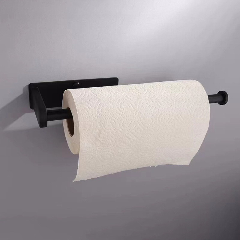 Paper Towel Holder Self-adhesive Wall-hanging Bathroom Towel Holder Single Rod Bathroom Without Perforating