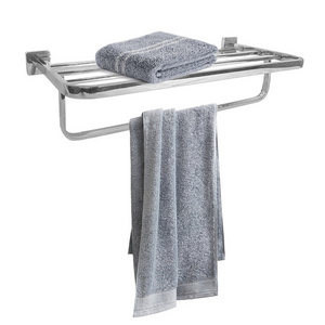 Bathroom accessories towel rack Sus304 stainless steel mirror silver polished towel rack