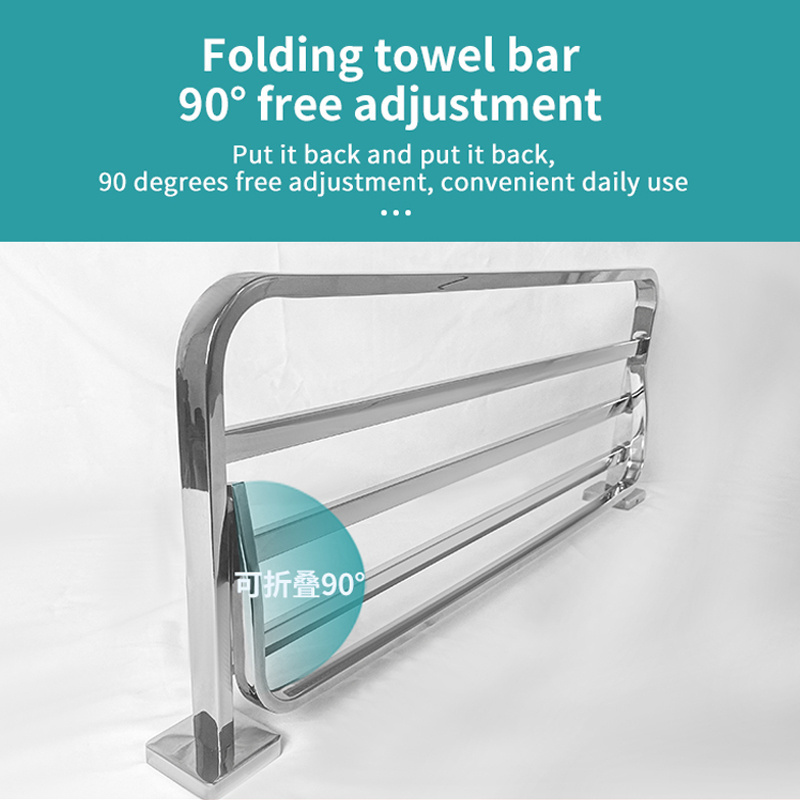 Bathroom accessories towel rack Sus304 stainless steel mirror silver polished towel rack