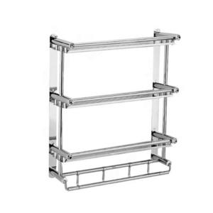 Bathroom Shelves Kitchen Bathroom Shower Storage Shelf Wall Mounted Bath Shelves Space 3 Tier Home Towel Rack Stainless Steel