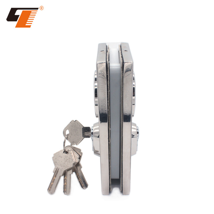 Hot Selling Office Bathroom Glass Patch Fitting round recess handle 8-12mm Sliding Glass Door Lock