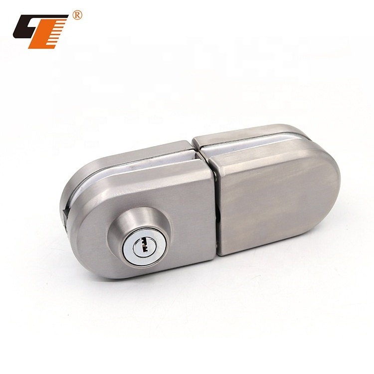 Office Satin Stainless Steel Sliding Glass Door Latch Lock Frameless Swing Glass Door Lock