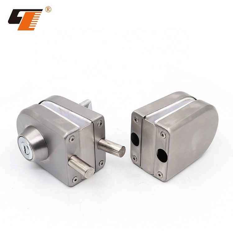 Office Satin Stainless Steel Sliding Glass Door Latch Lock Frameless Swing Glass Door Lock