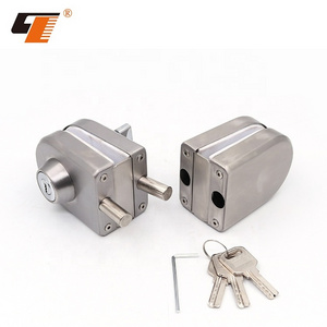 Office Satin Stainless Steel Sliding Glass Door Latch Lock Frameless Swing Glass Door Lock