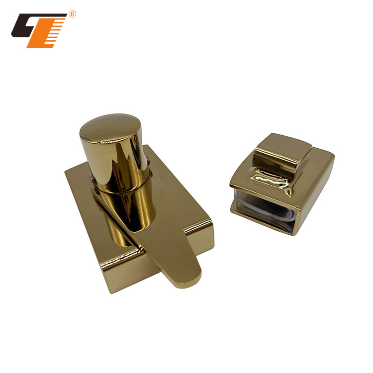 Factory Promotional Durable Stainless Sliding Door Fitting Single Side Turn Latch Glass Door Lock