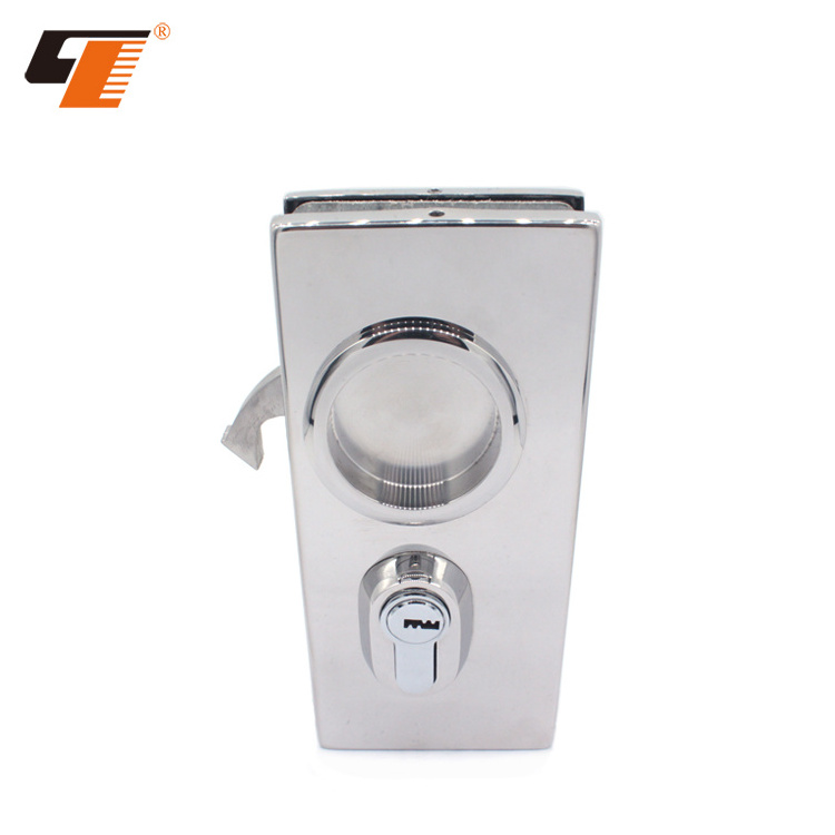 Hot Selling Office Bathroom Glass Patch Fitting round recess handle 8-12mm Sliding Glass Door Lock