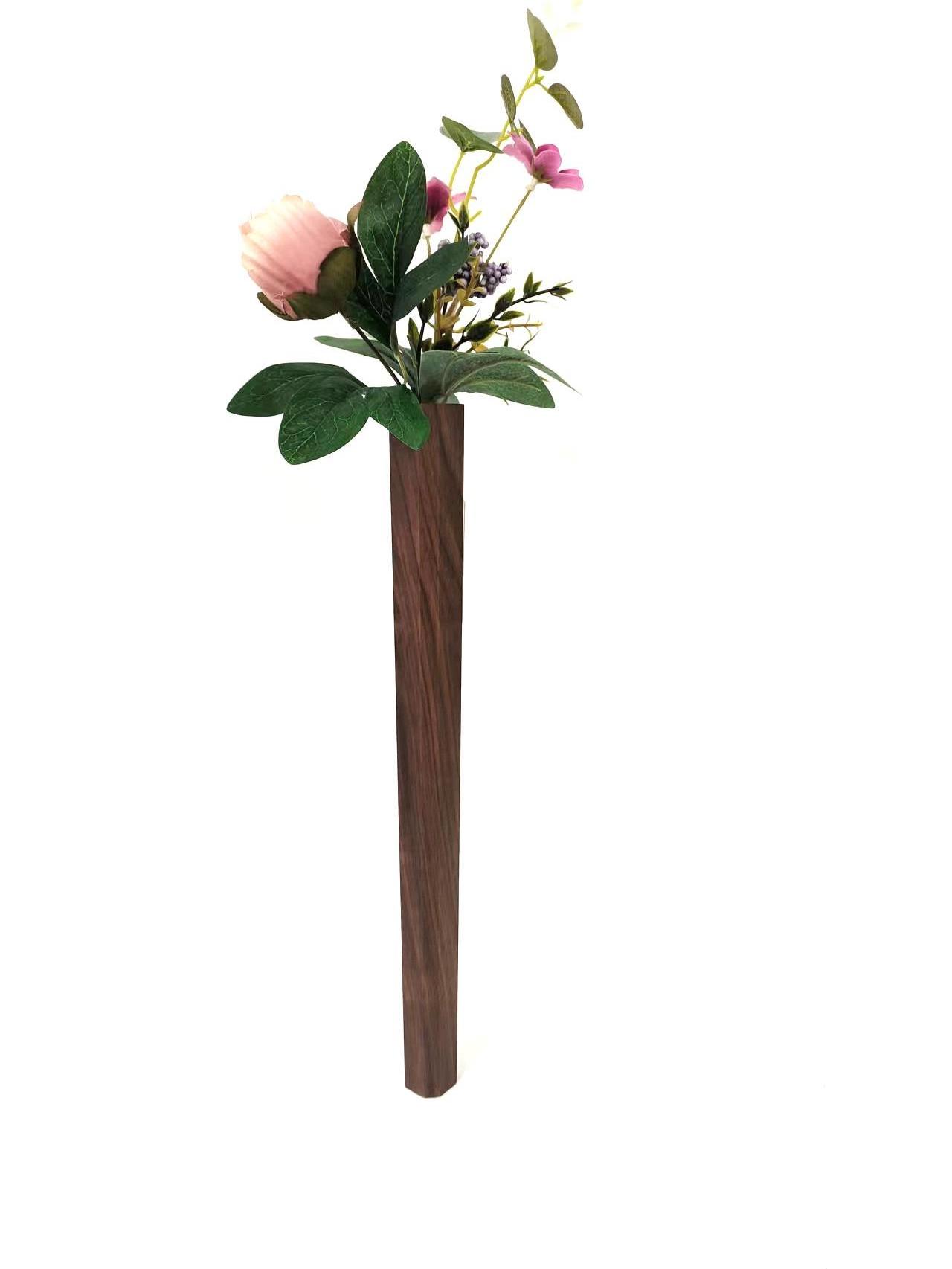 Wholesale Wall Mounted Hanging Flower Bud Plants Wooden  hydroponic vases Stand For Home Garden Decoration