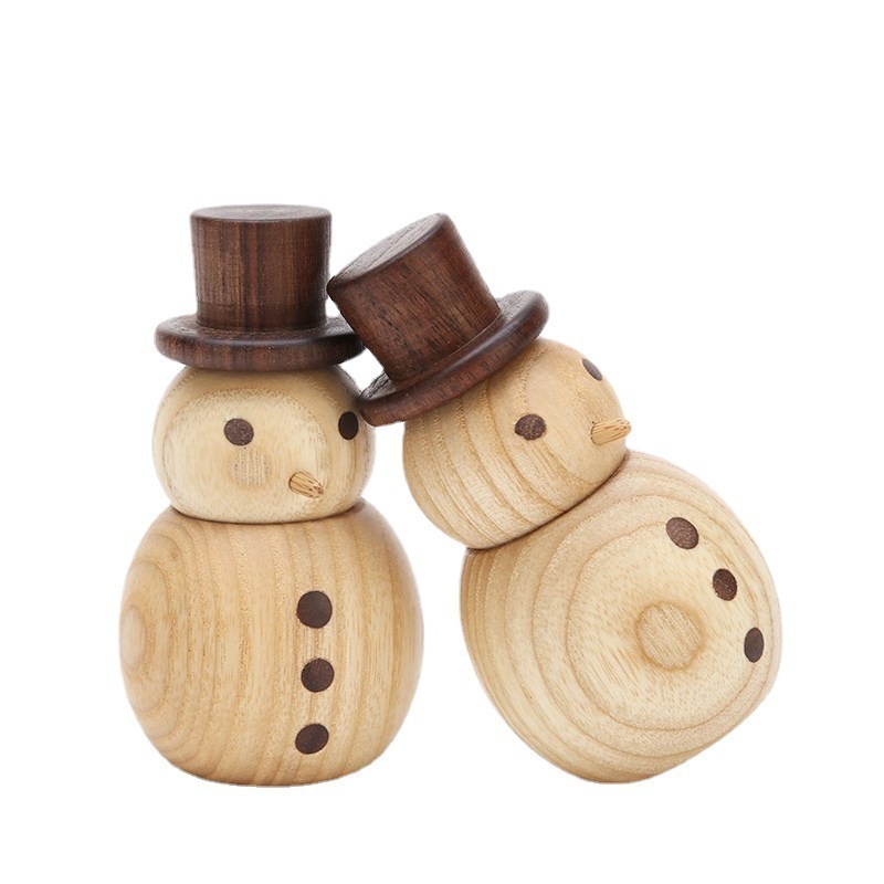 Wooden cartoon snowman aromatherapy essential oil diffuser wood car aromatherapy creative bedroom living room office diffuser