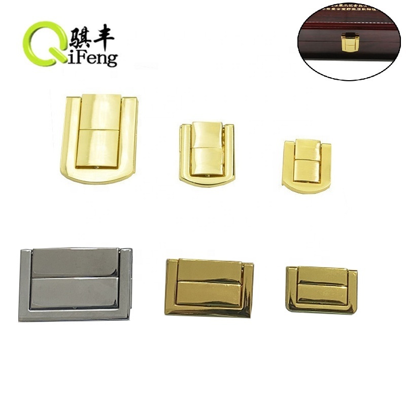 Qifeng   hot sell   alloy metal wooden jewelry box hardware accessories latch lock