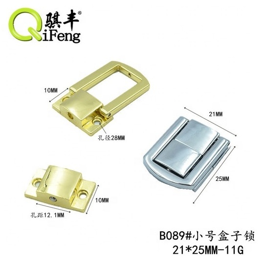 Qifeng   hot sell   alloy metal wooden jewelry box hardware accessories latch lock