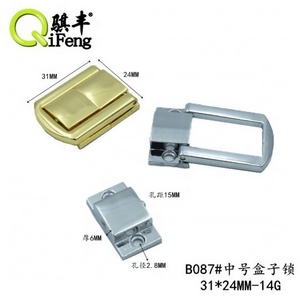 Qifeng   hot sell   alloy metal wooden jewelry box hardware accessories latch lock