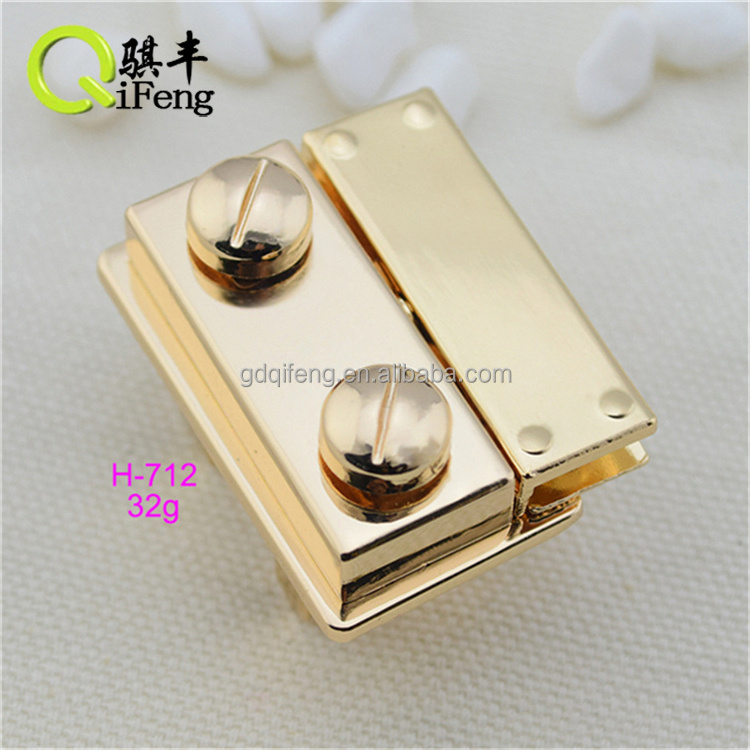 Recycled Alloy Bag Lock Accessories Purse Press Twist lock for bag Luggage Snap Clasp Locks Closure Buckle Hardware