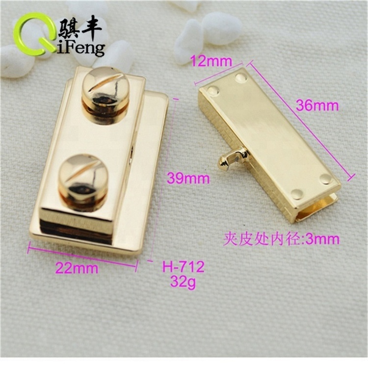 Recycled Alloy Bag Lock Accessories Purse Press Twist lock for bag Luggage Snap Clasp Locks Closure Buckle Hardware