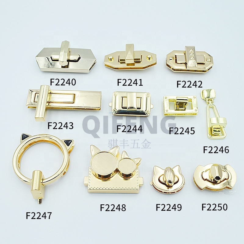 Custom Closures Bag Twist Locks metal mortise lock accessories Handbag twist Lock For Bag