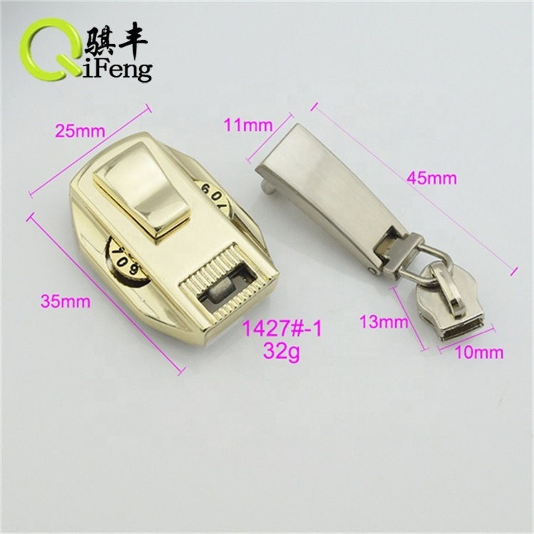 classical bag light gold metal briefcase hardware locks and clasps code lock