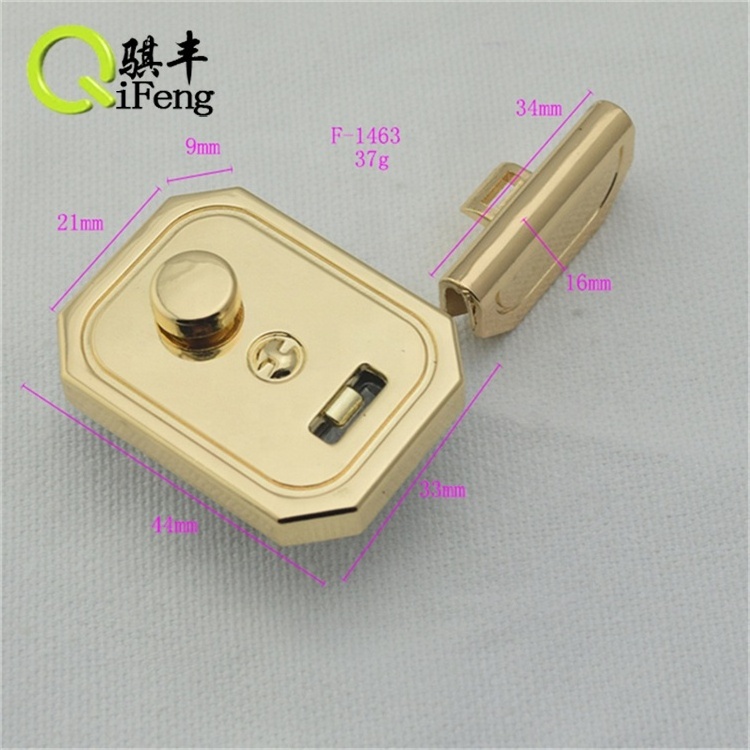 Fashion Jewelry Box Hardware Metal Bag Hardware Bag Accessories push Lock Fasteners Metal Bag Lock For Handbag