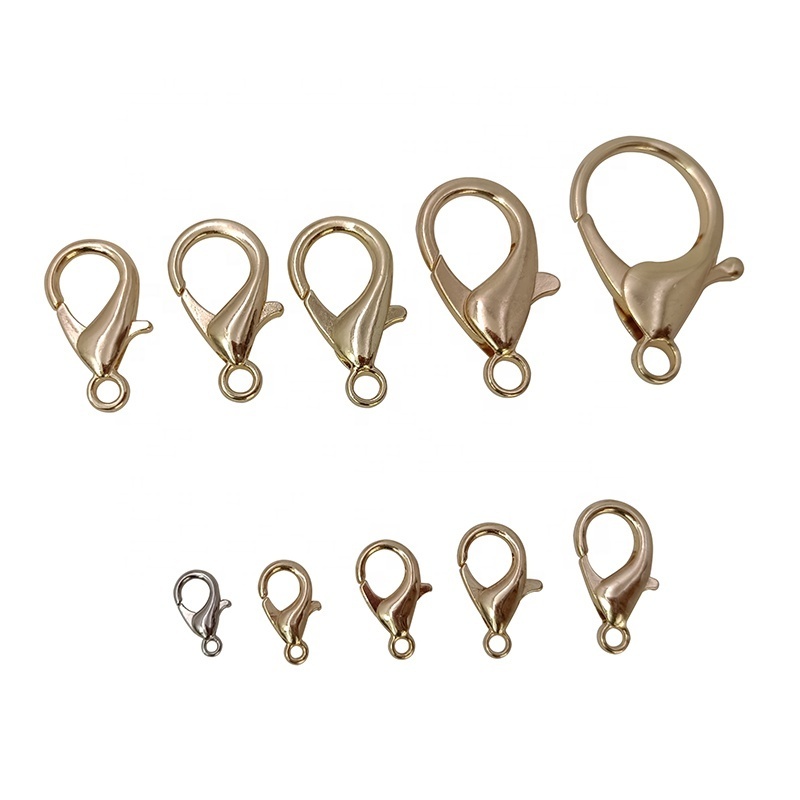 High Quality Snaps Hooks Clips Zinc Alloy Key chain Clasp Clip Snap Hook Black Lobster Clasp Mini Swivel Snap Hook for Bag