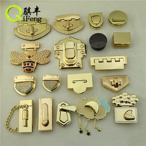 Wholesale Metal Push and Turn Lock Logo Color Custom Closures Bag Twist Locks Custom Design Press Handbag Lock Hardware for Bags