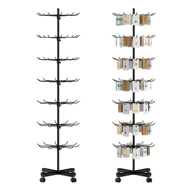 Retail Display Stand Movable Shop floor spinner display rack Jewelry Keyring sock display rack