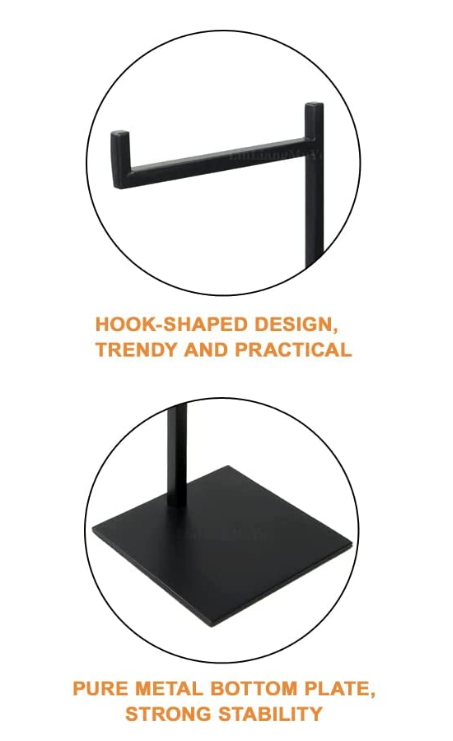 Purse Display Stand - Retail Countertop Single Hook Adjustable Height Handbag Display Stand - Bag Display Stand