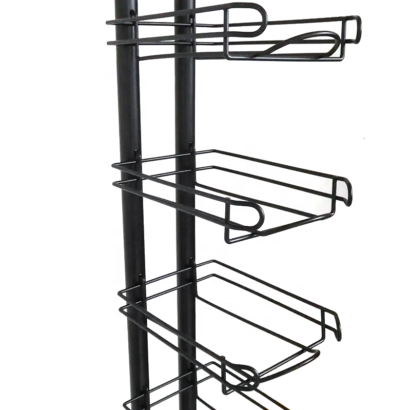 Custom Metal Wire Rack Floor Standing Double 2 Sides Hat Display rack