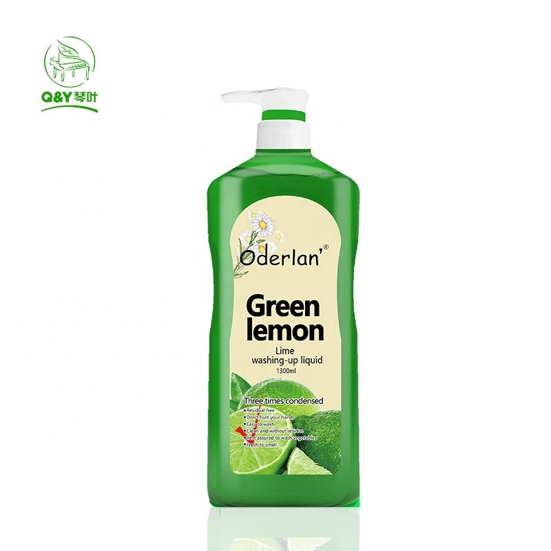 Oderlan lime high concentrated dishwashing detergent liquid high density lemon fruit dishwashing liquid