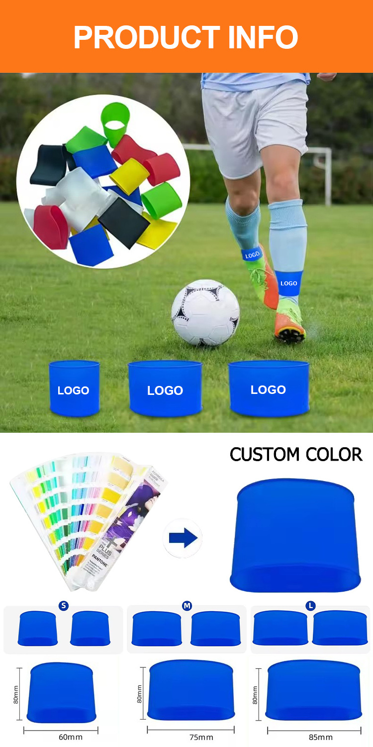 3 Sizes Soccer Shin Guards Strap Silicone Anti Slip Grip Tapes Shin Guard Straps For Men Women Adults Kids