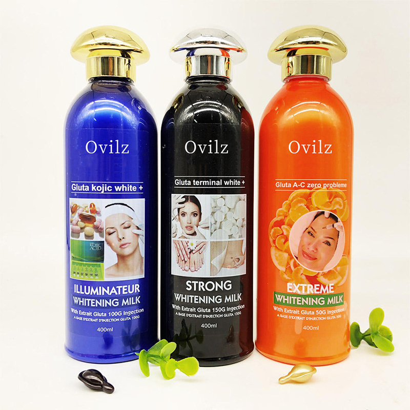 OEM Ovilz wholesale Whitening Milk Gluta Kojic Terminal White+ Strong Extreme Illuminateur gluta white Body Lotion 400ML