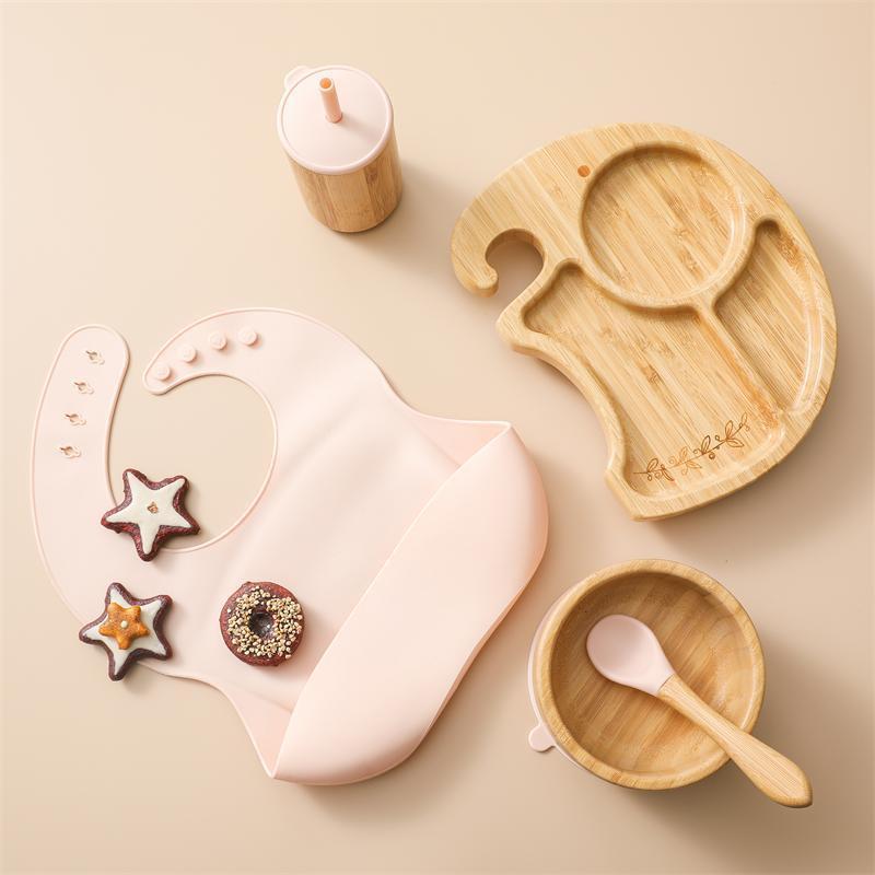 Wood Bamboo Crafts Popular Baby Food Supplement Bowls High Quality Baby Feeding Organic Kids Utensils