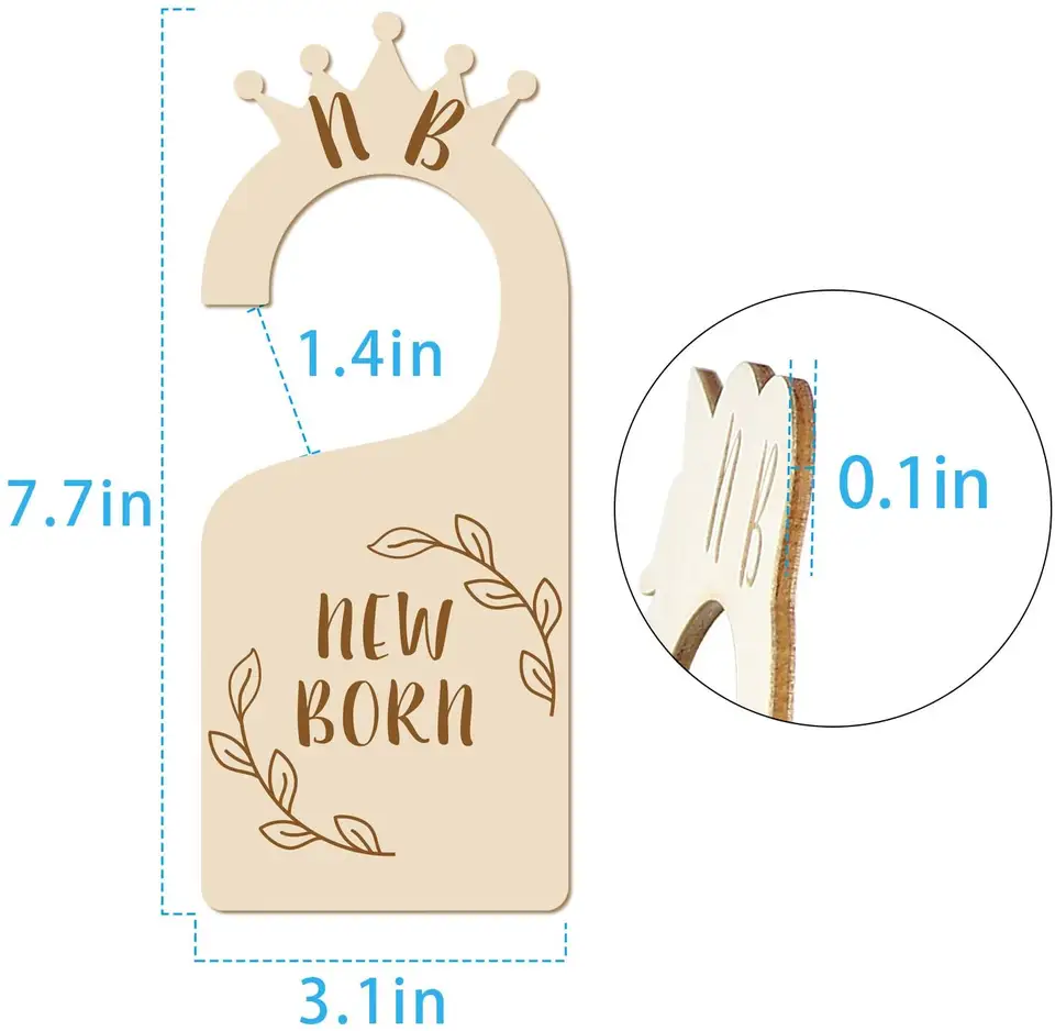 Set of 7 from Newborn to 24 Month Baby Closet Organizers Premium Wood Baby Closet Dividers